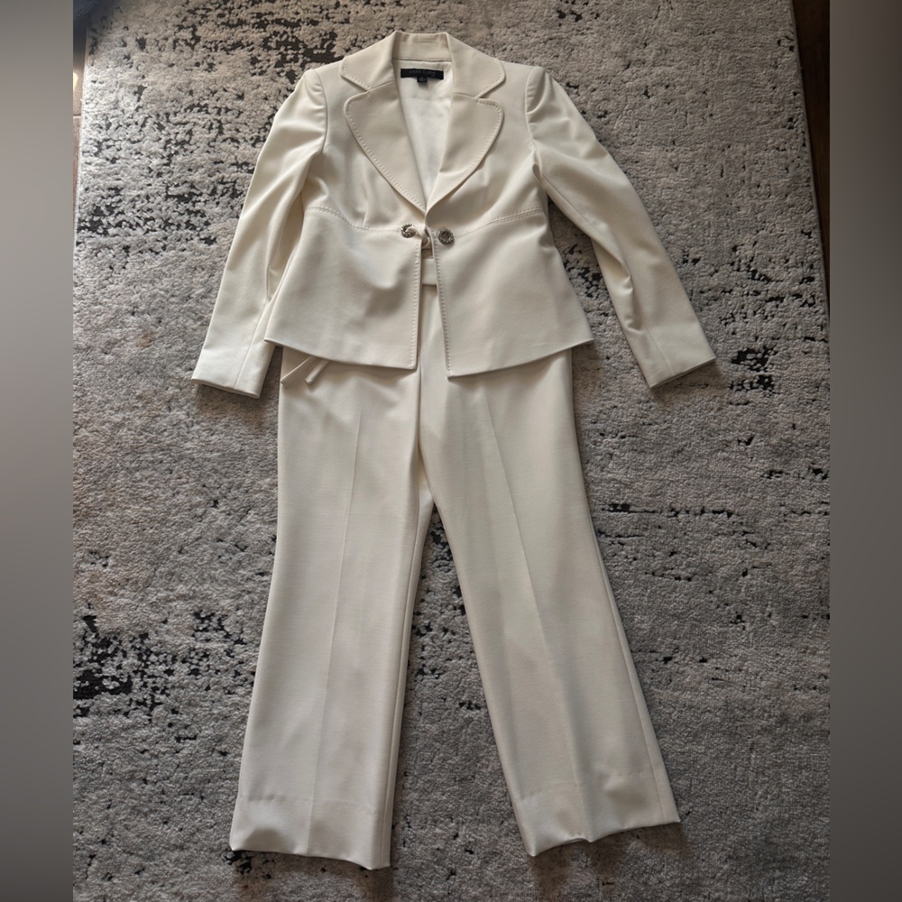 Anne Klein Cream Pantsuit